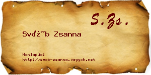 Sváb Zsanna névjegykártya
